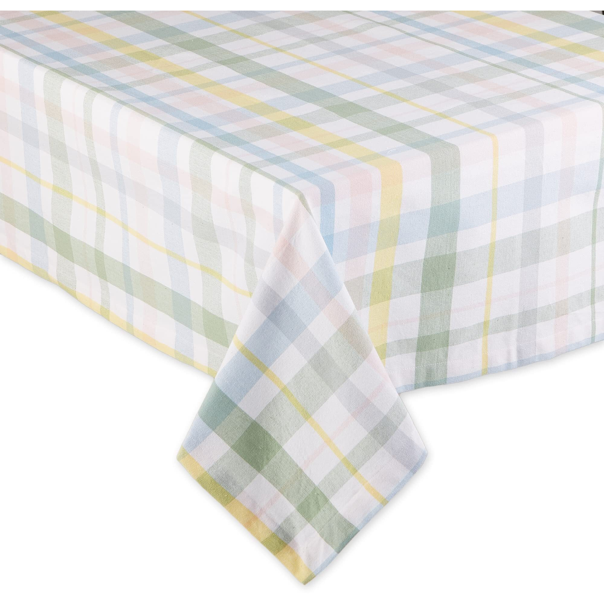 SWEET SPRING PLAID TABLECLOTH 52x52