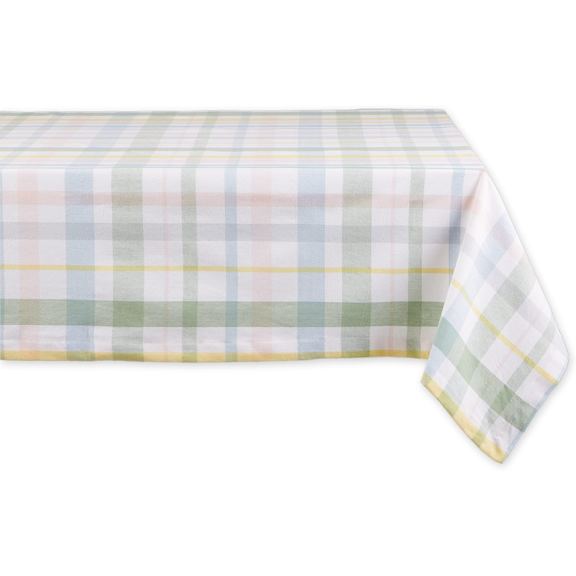 SWEET SPRING PLAID TABLECLOTH 52x52