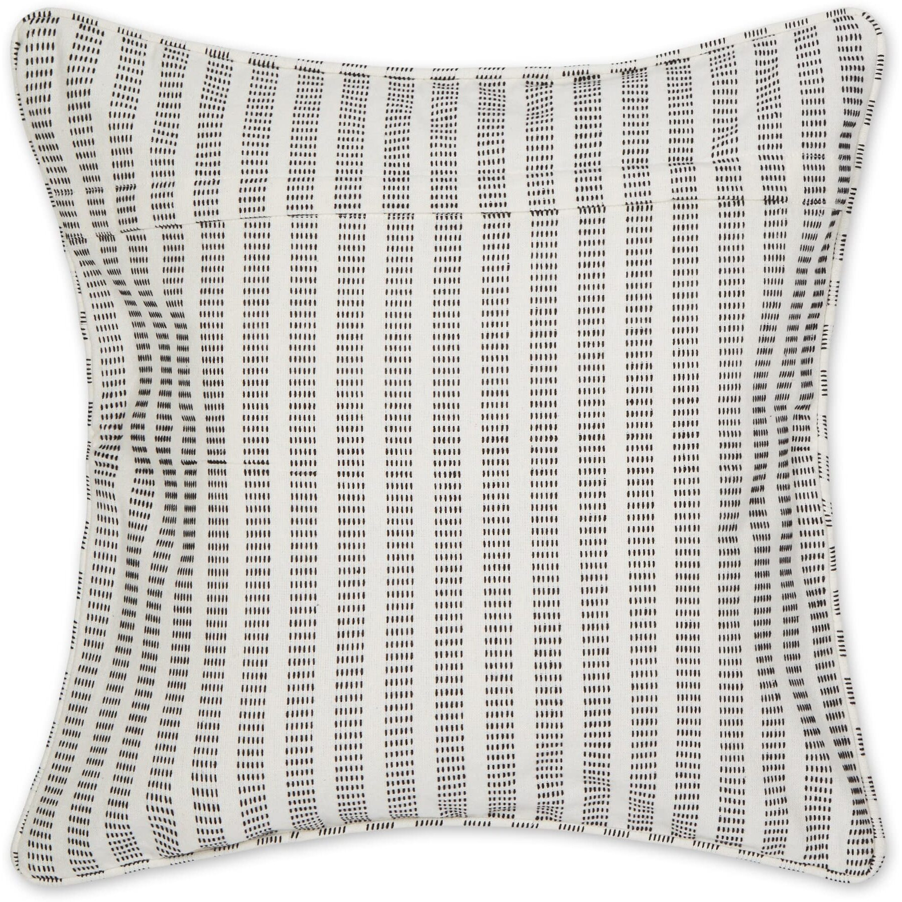 OFF-WHITE DOBBY STRIPES RECYCLED COTTON PILLOW COVER 18x18 SET/2