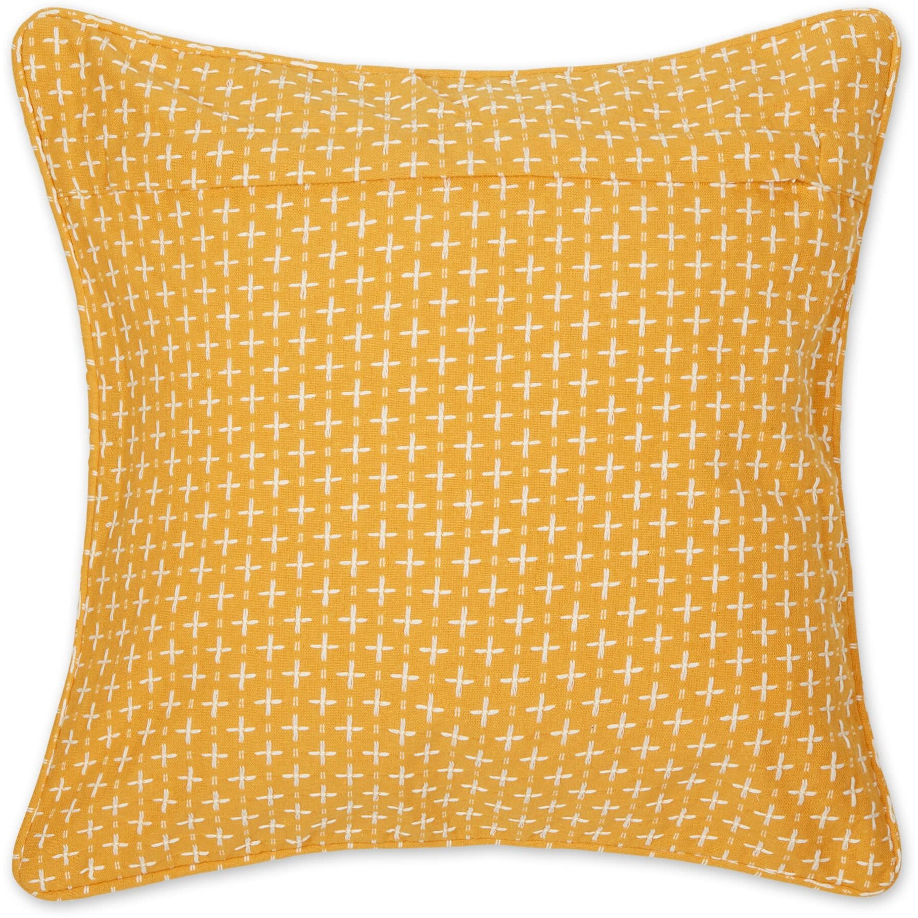 HONEY GOLD DOBBY PLUS RECYCLED COTTON PILLOW COVER 18x18 SET/2