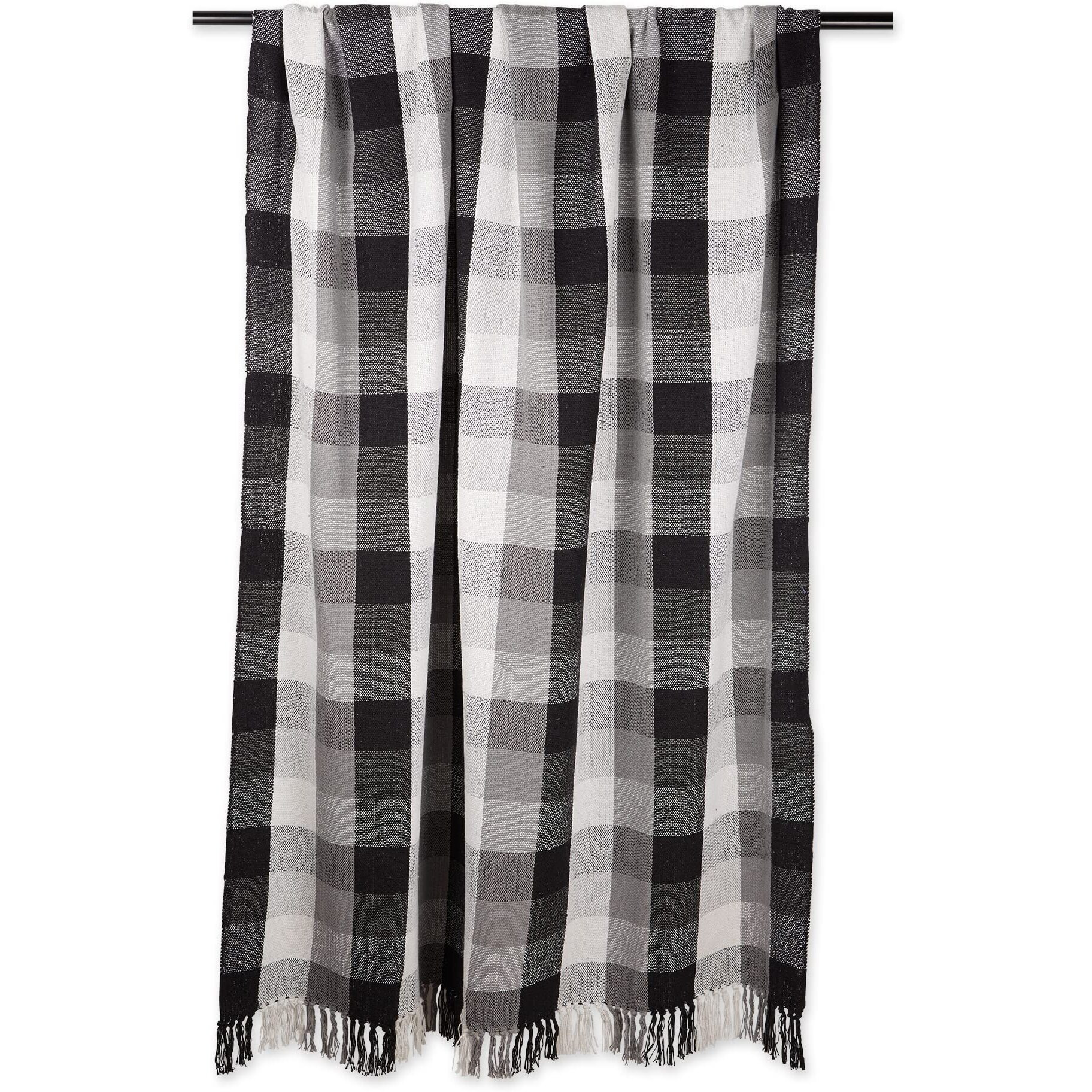 BLACK TRI COLOR CHECK THROW