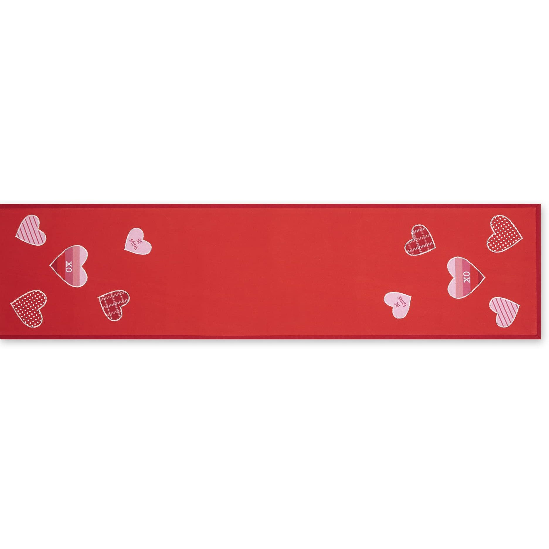 HEARTS EMBELLISHED TABLE RUNNER 14x54