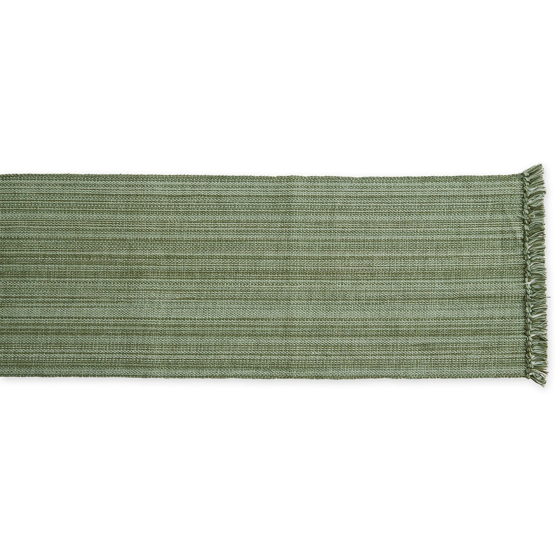 ARTICHOKE VARIEGATED FRINGE TABLE RUNNER 13x108