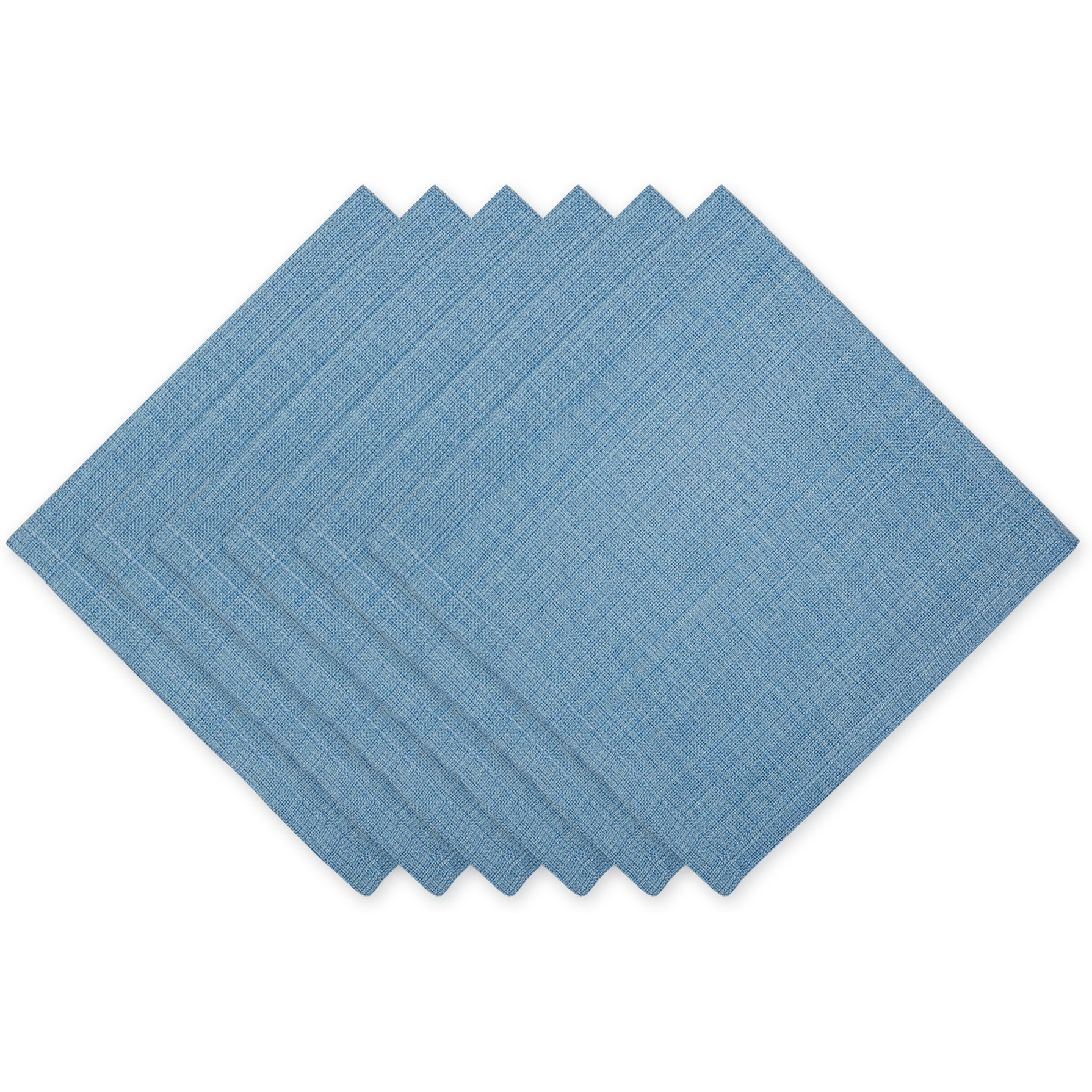 LIGHT BLUE VARIEGATED NAPKIN SET/6