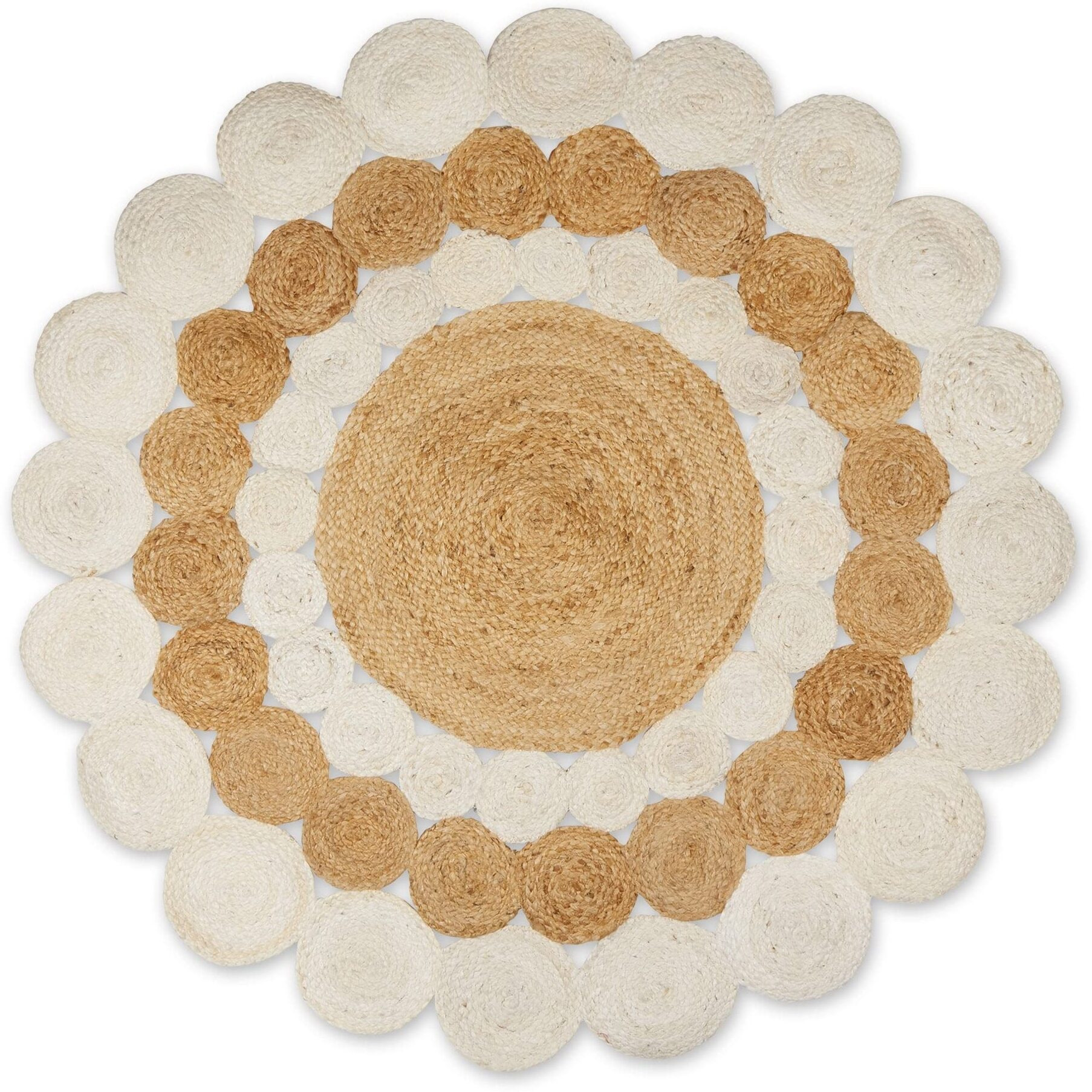 BOHEMIAN ROUND NATURAL JUTE - GRAY - 4 FT ROUND