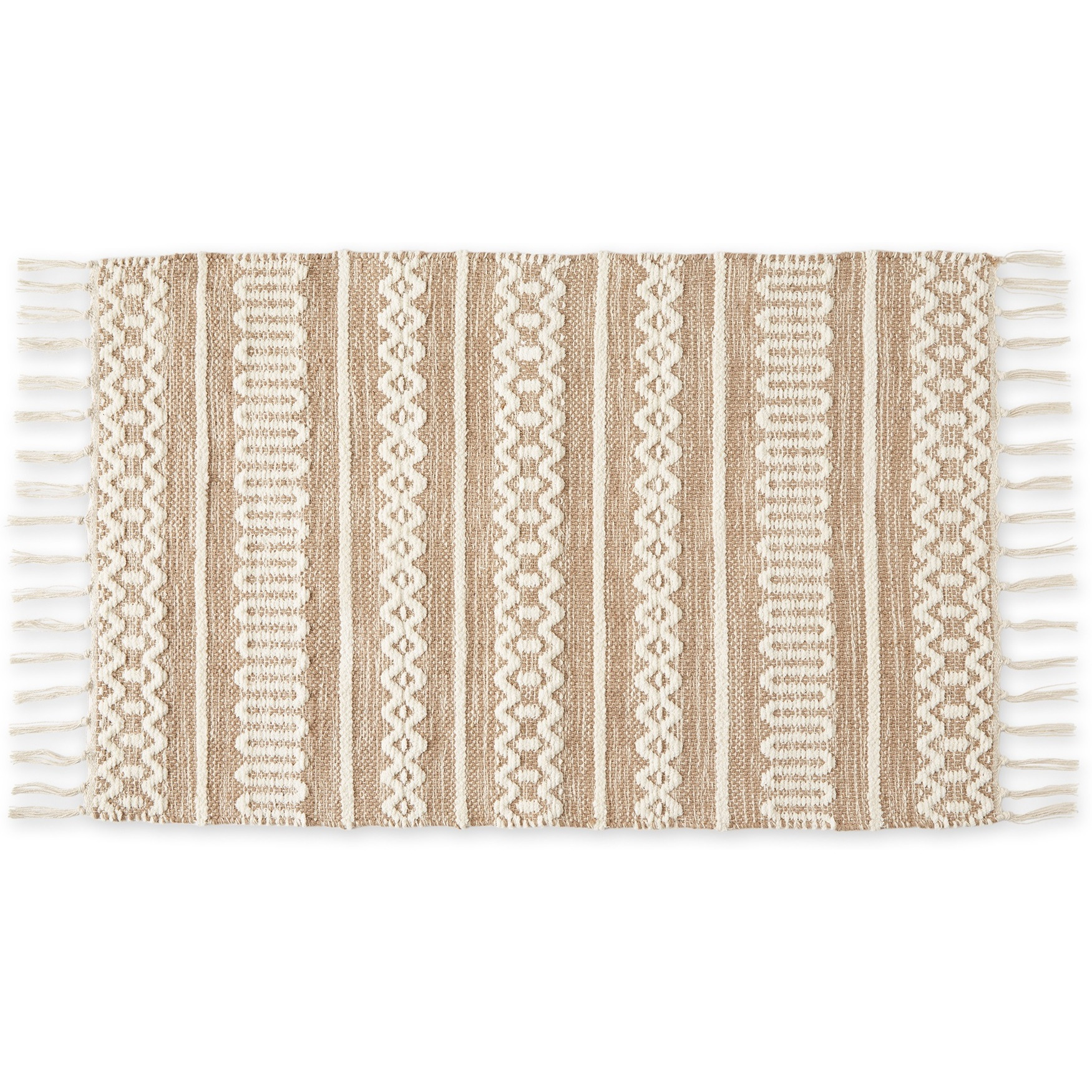 CHENILLE DOODLE LINES RUG - STONE - 2 X 3 FT