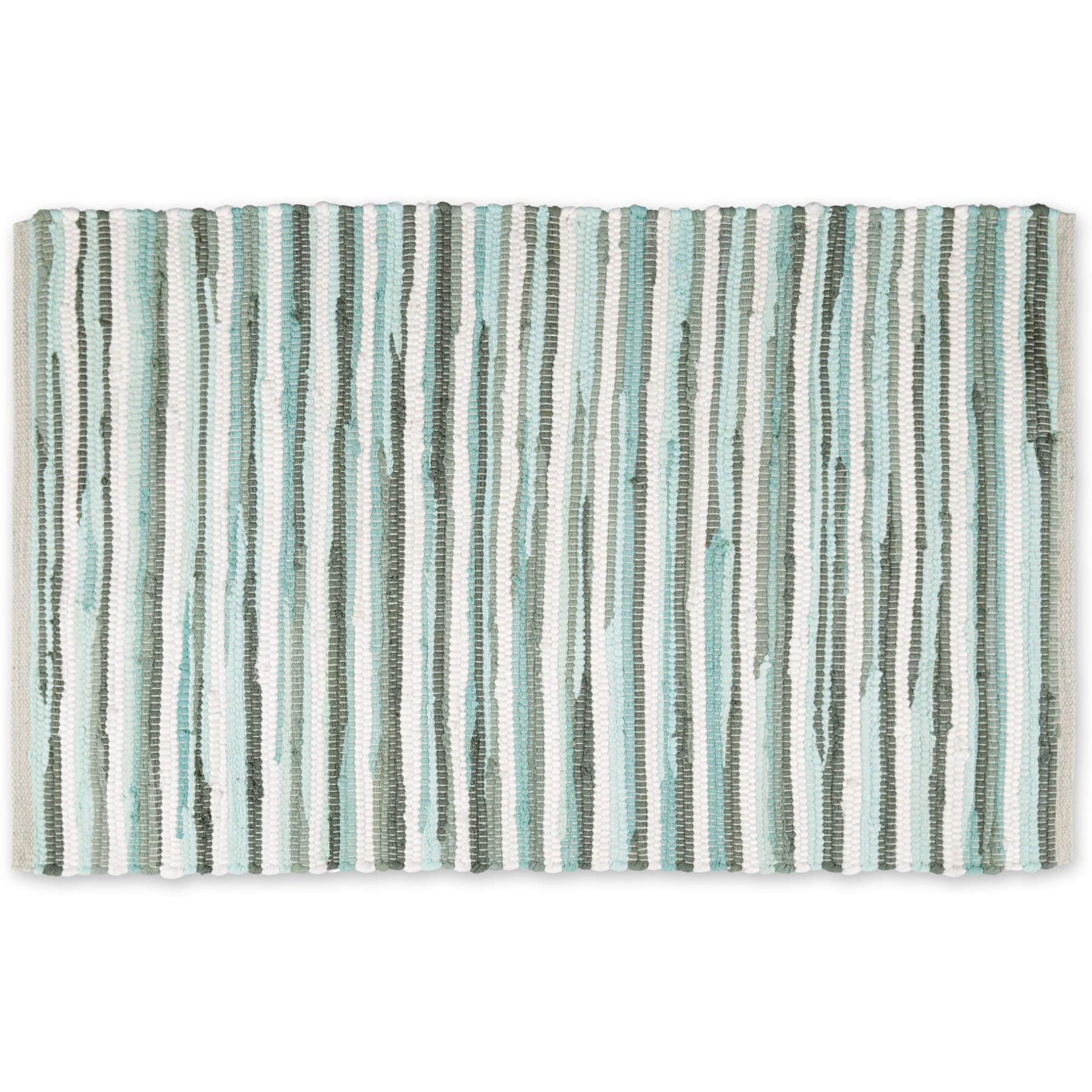 AQUA SLIM STRIPE COTTON CHINDI RUG 2x3FT