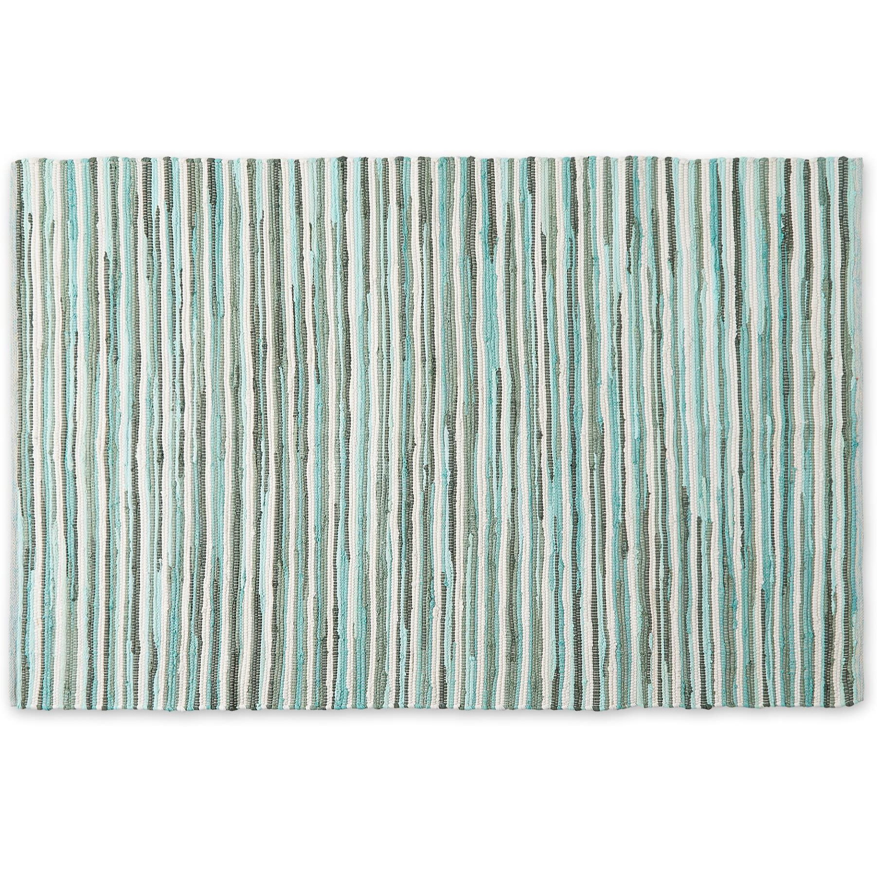 AQUA SLIM STRIPE COTTON CHINDI RUG 4x6FT