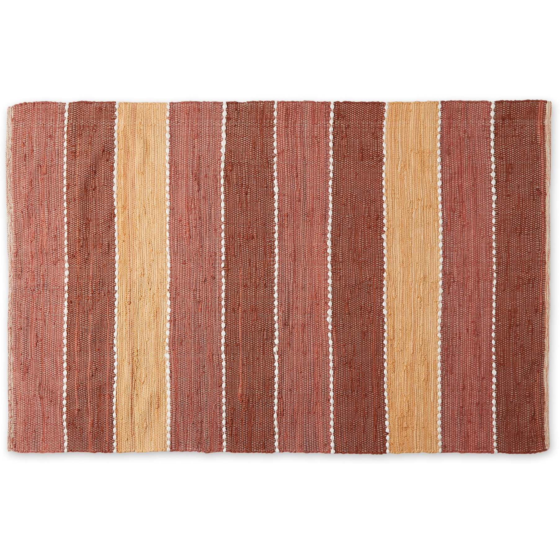 SPICE COLOR BLOCK COTTON CHINDI RUG 4x6FT