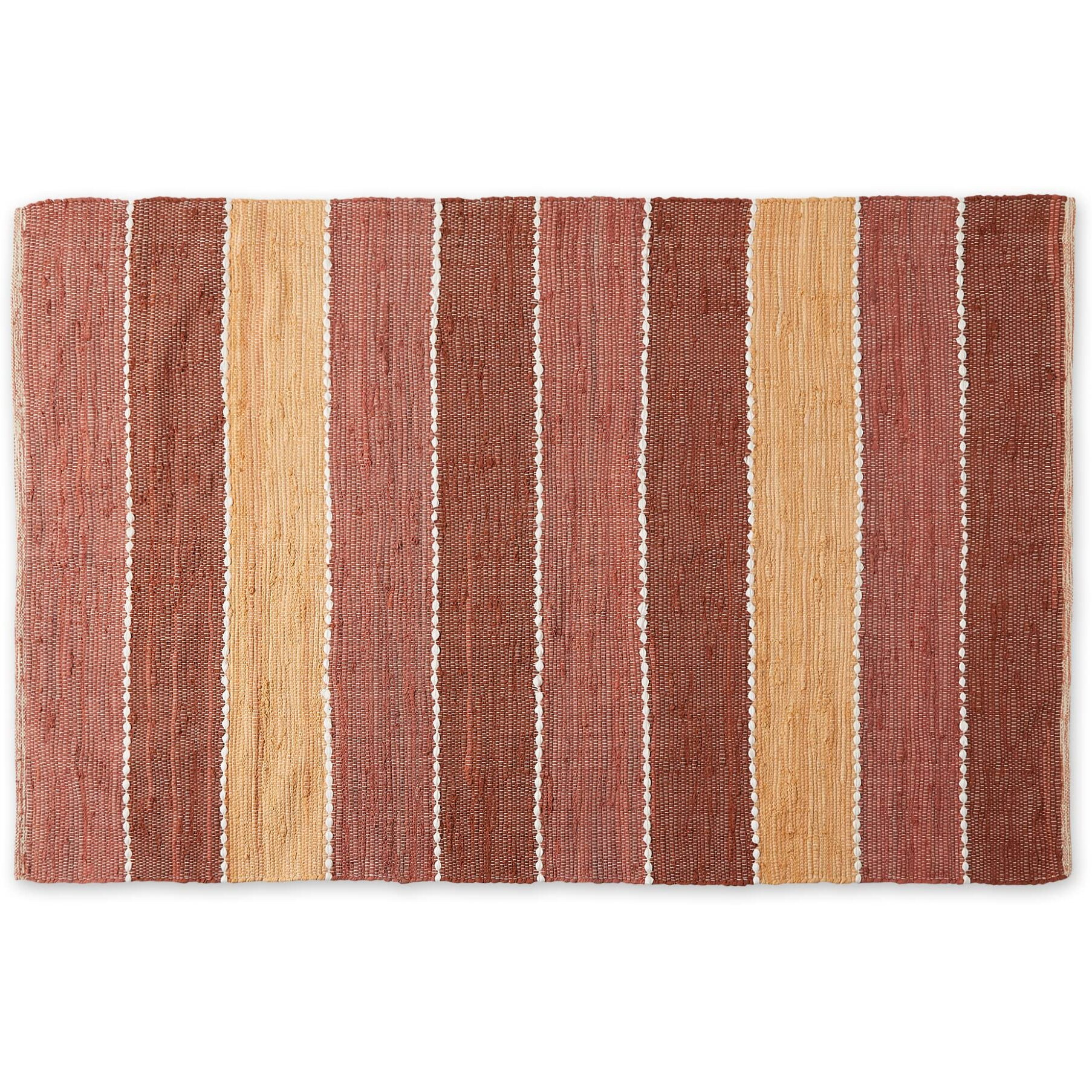 SPICE COLOR BLOCK COTTON CHINDI RUG 4x6FT