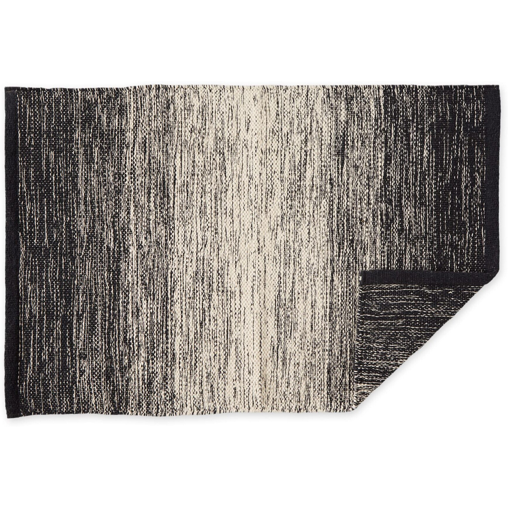 KRISTIN OMBRE STRIPE RUG - BLACK - 2 X 3 FT