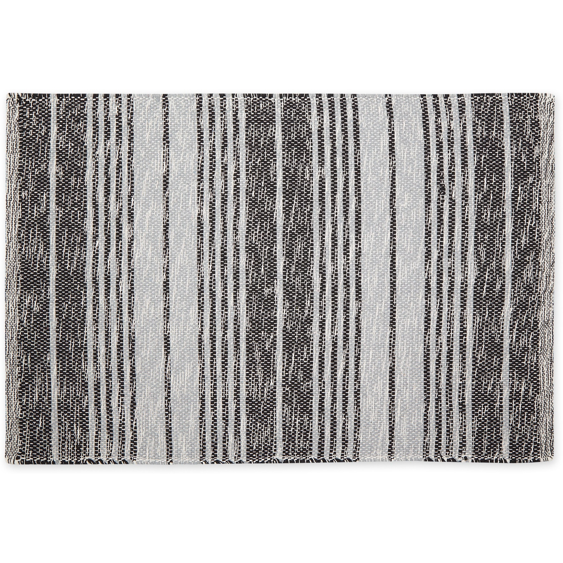RUSTIC STRIPE - BLACK - 2 X 3 FT