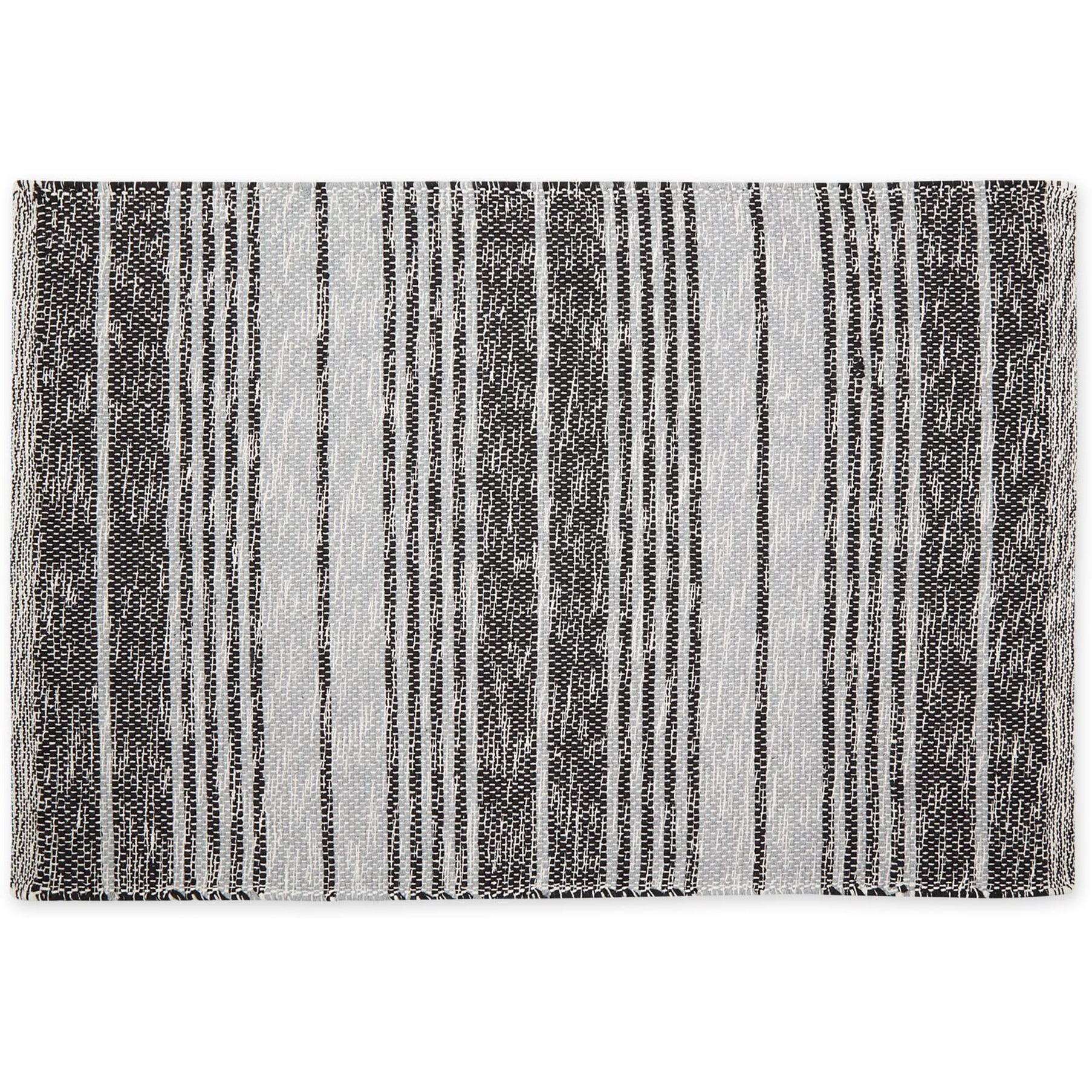 RUSTIC STRIPE - BLACK - 2 X 3 FT