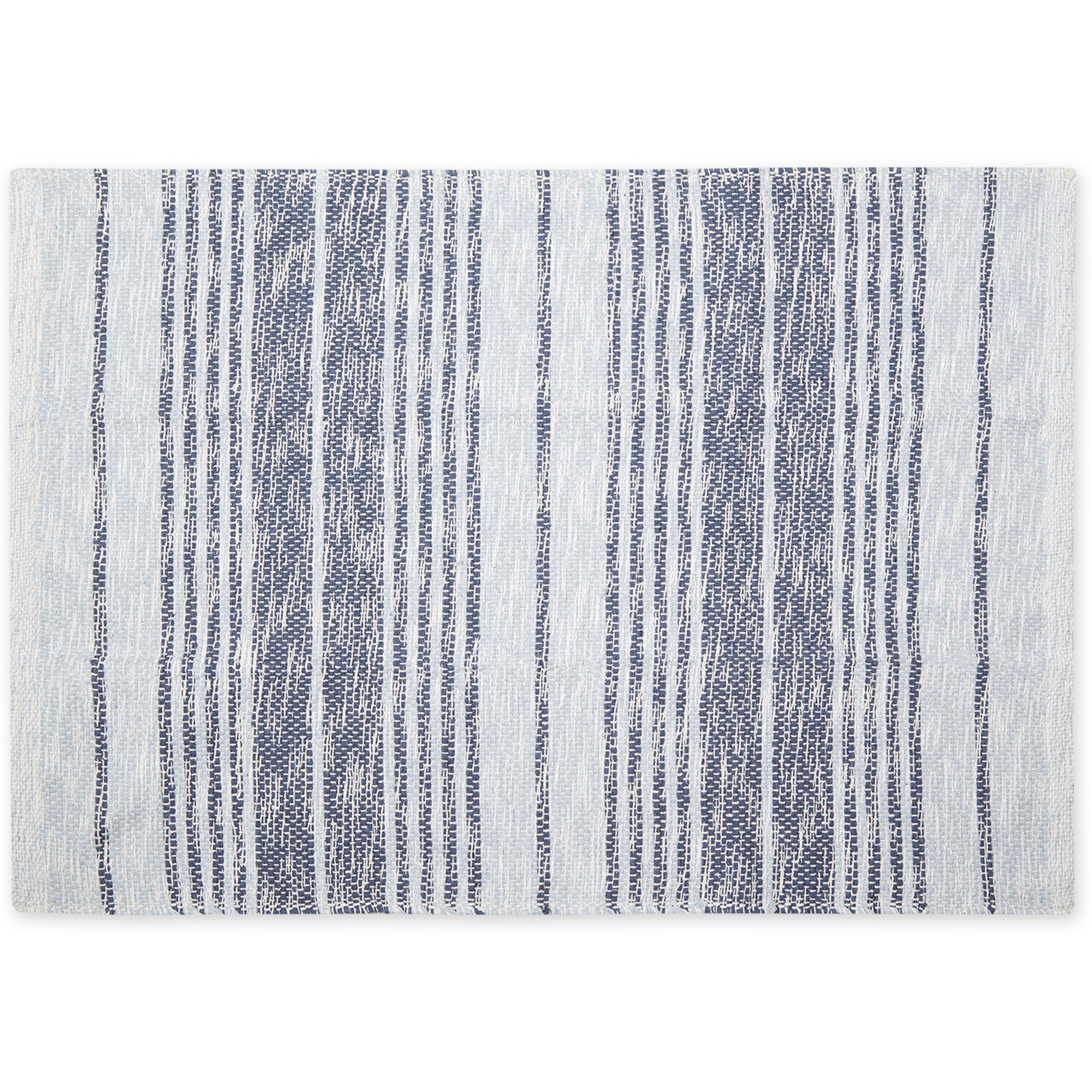 RUSTIC STRIPE - STONEWASH BLUE - 2 X 3 FT