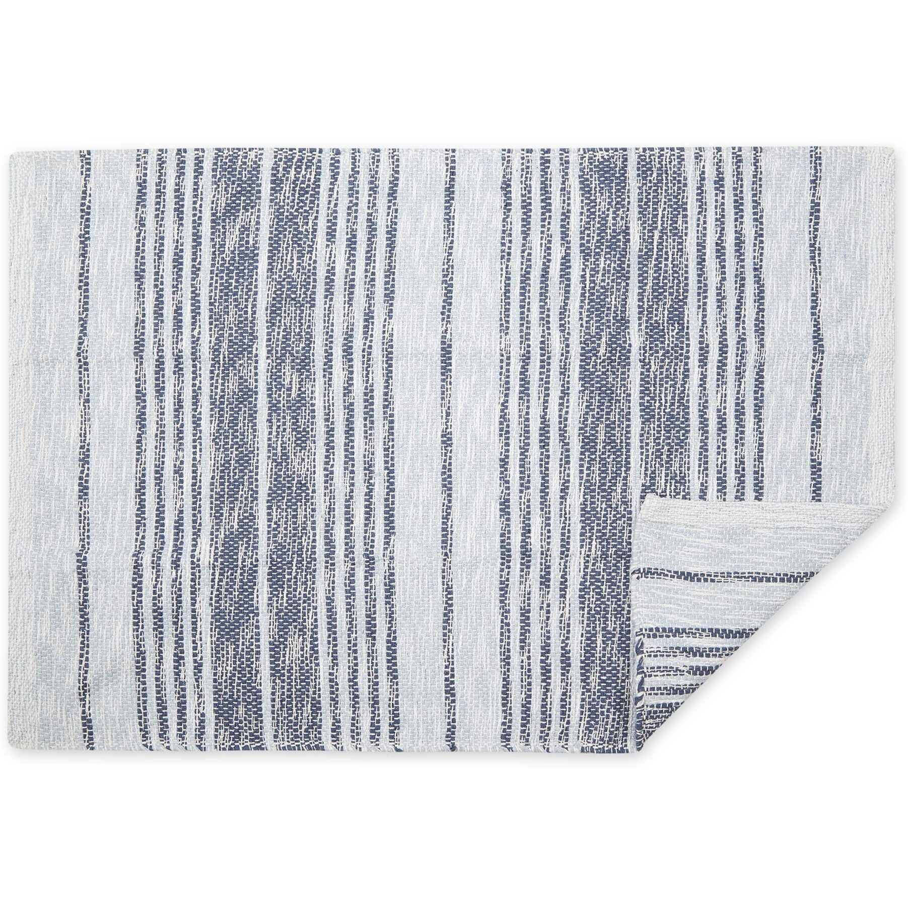 RUSTIC STRIPE - STONEWASH BLUE - 2 X 3 FT
