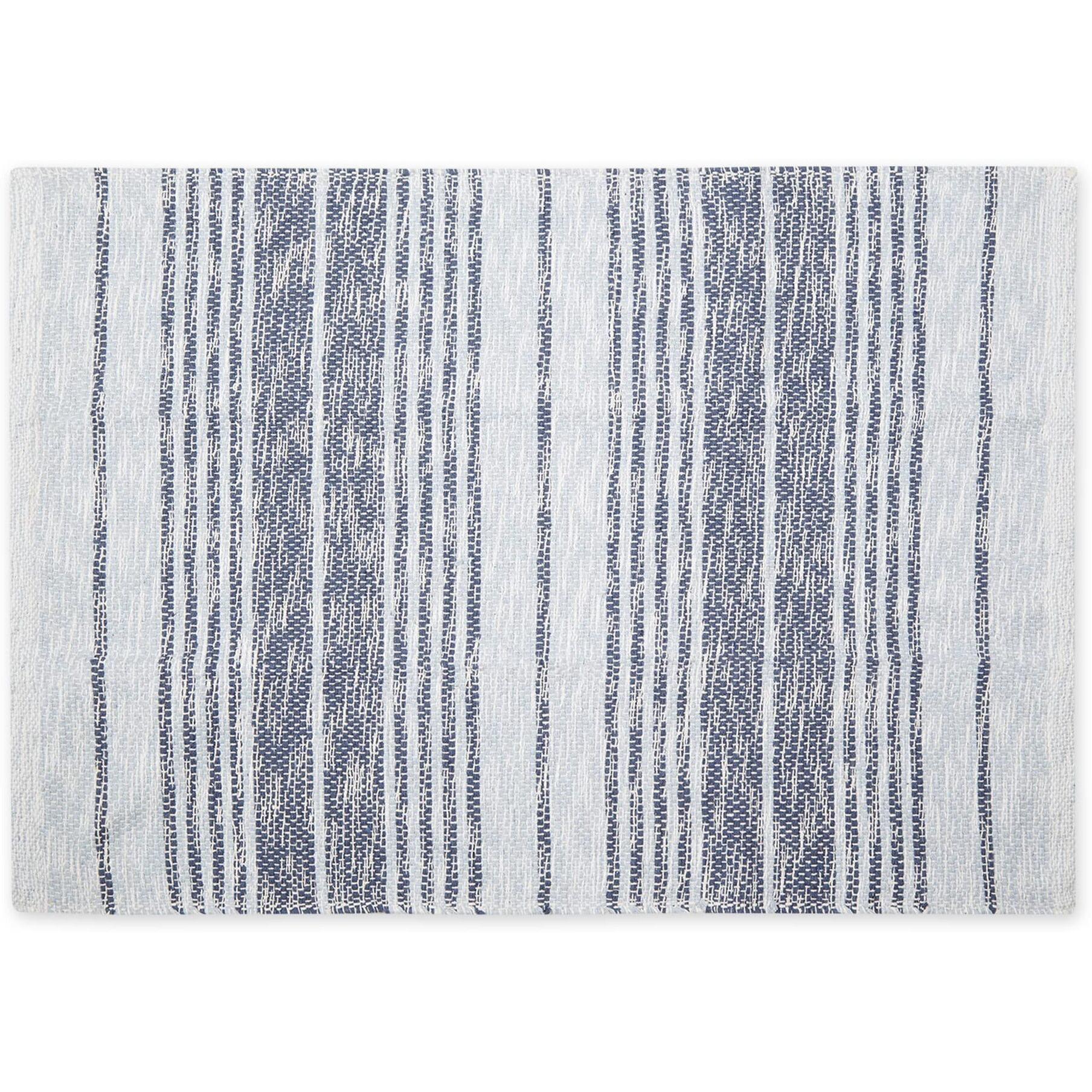 RUSTIC STRIPE - STONEWASH BLUE - 2 X 3 FT