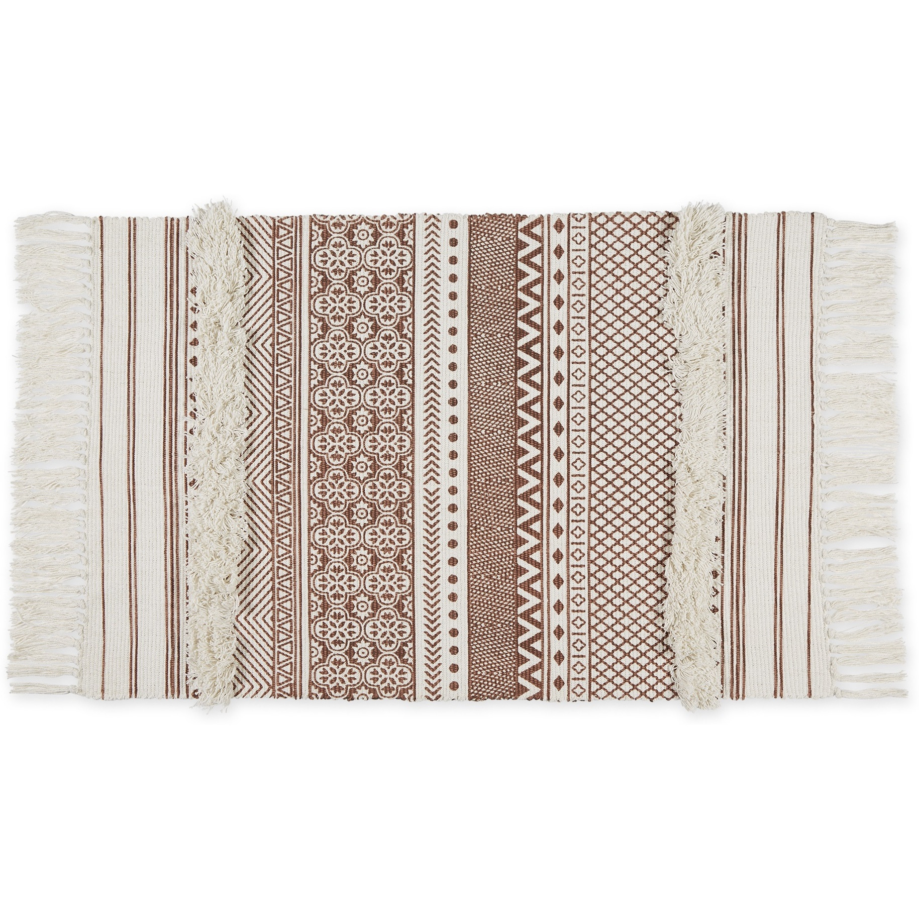 SHABBY CHIC TEXTURED FRINGE - CINNAMON - 2 X 3 FT