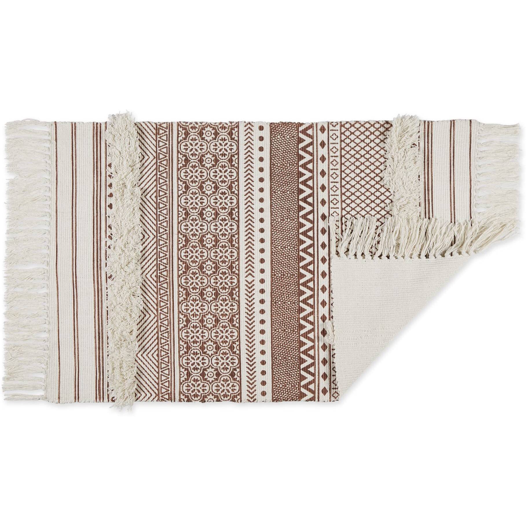 SHABBY CHIC TEXTURED FRINGE - CINNAMON - 2 X 3 FT