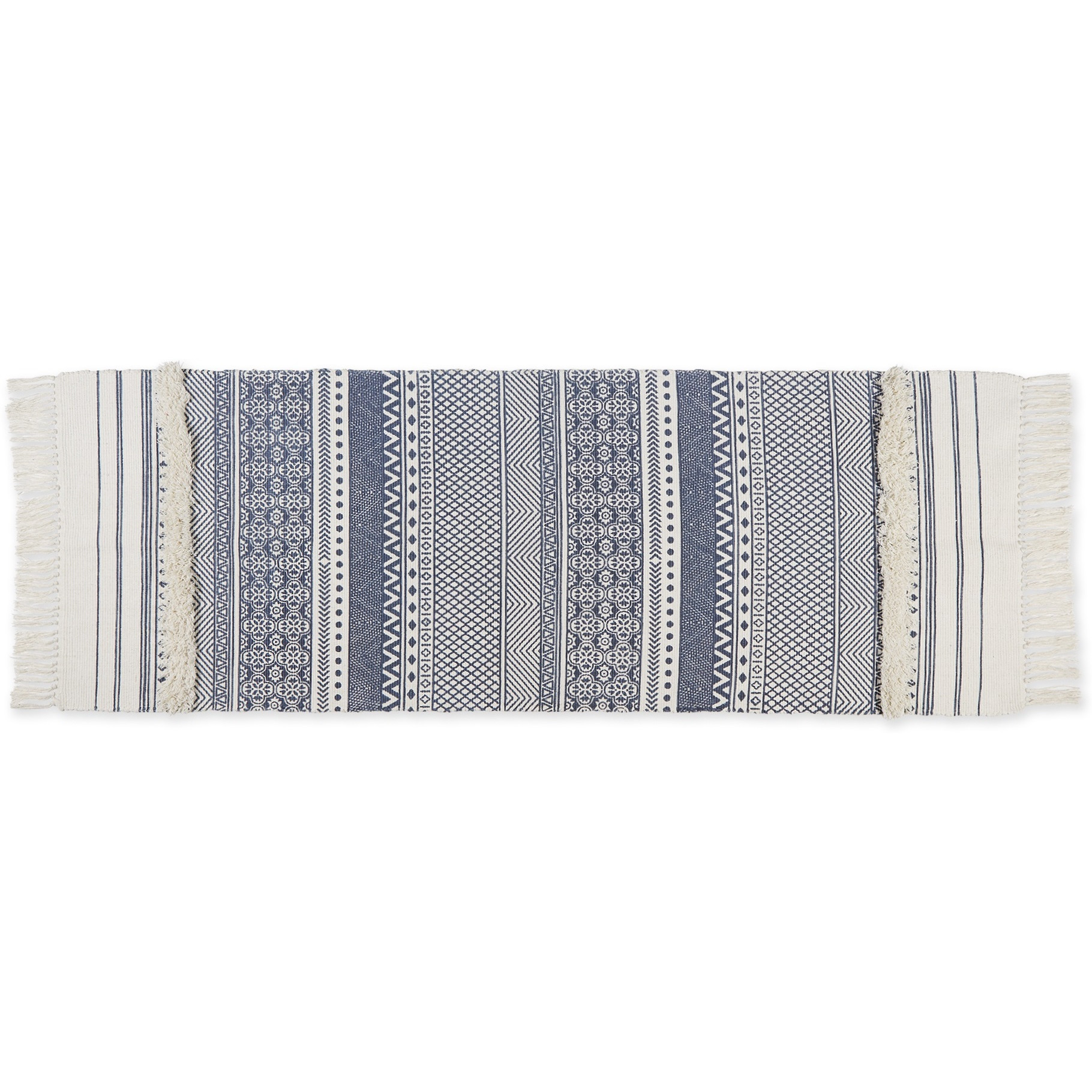 SHABBY CHIC TEXTURED FRINGE - FRENCH BLUE - 2 FT 3 IN X 6 FT