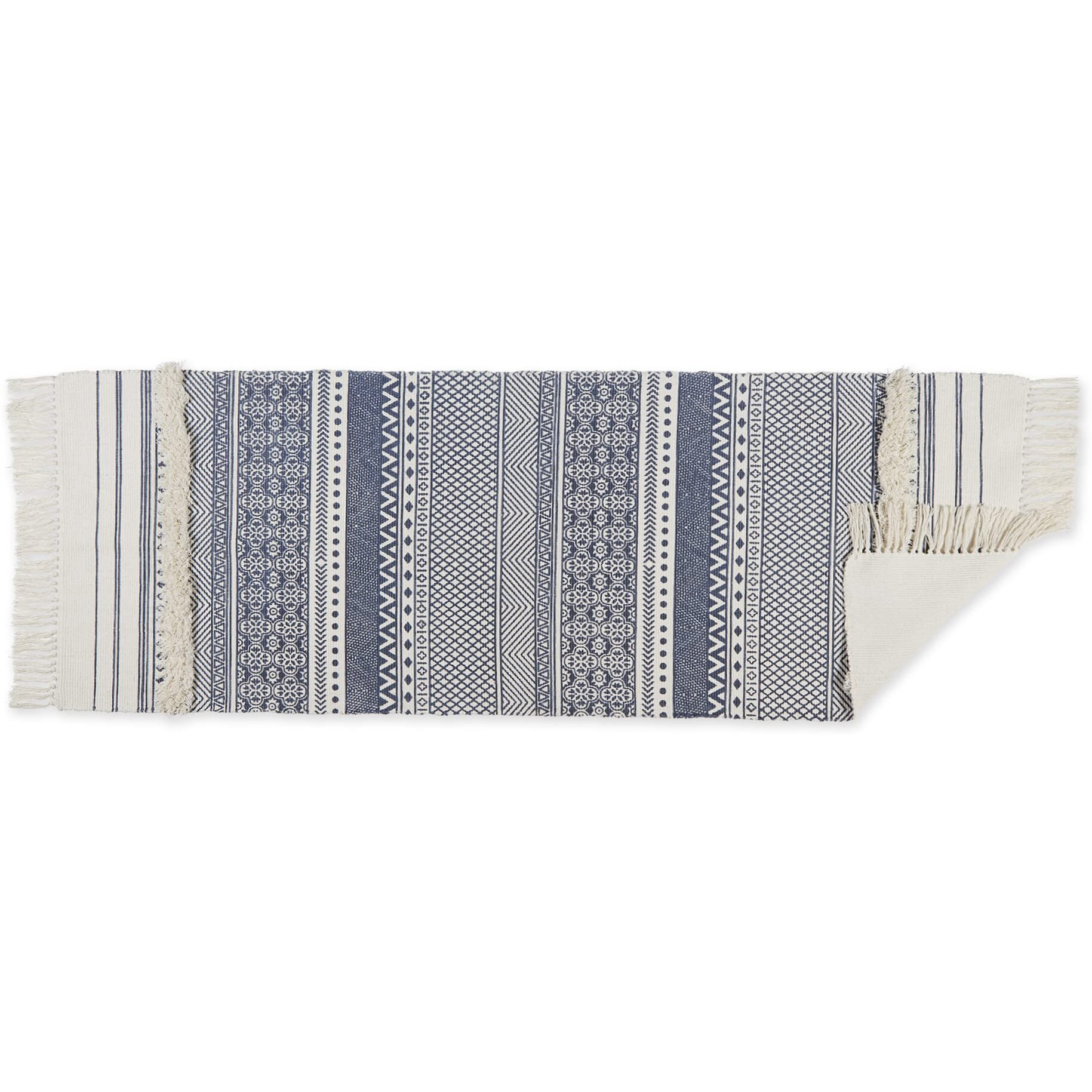 SHABBY CHIC TEXTURED FRINGE - FRENCH BLUE - 2 FT 3 IN X 6 FT