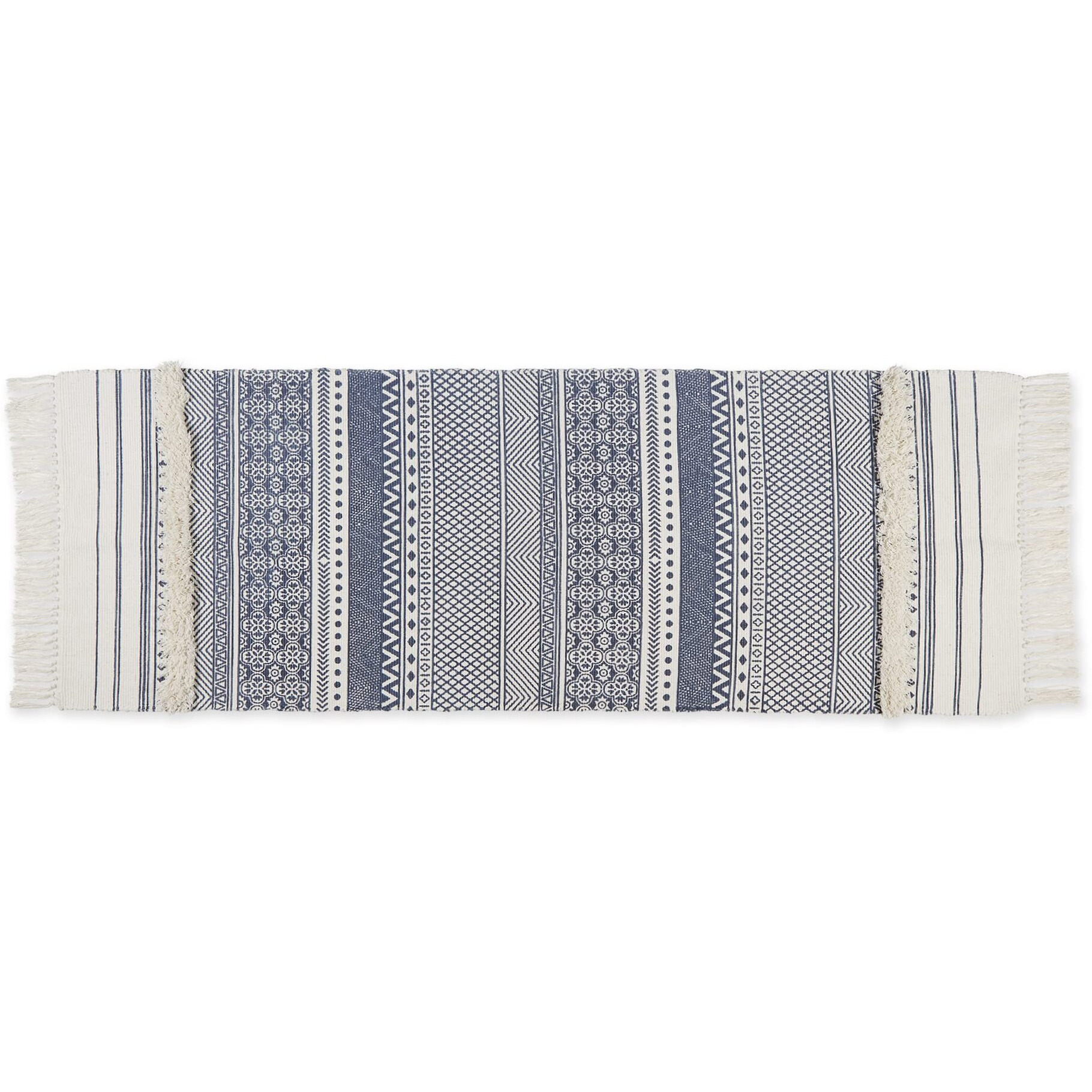 SHABBY CHIC TEXTURED FRINGE - FRENCH BLUE - 2 FT 3 IN X 6 FT