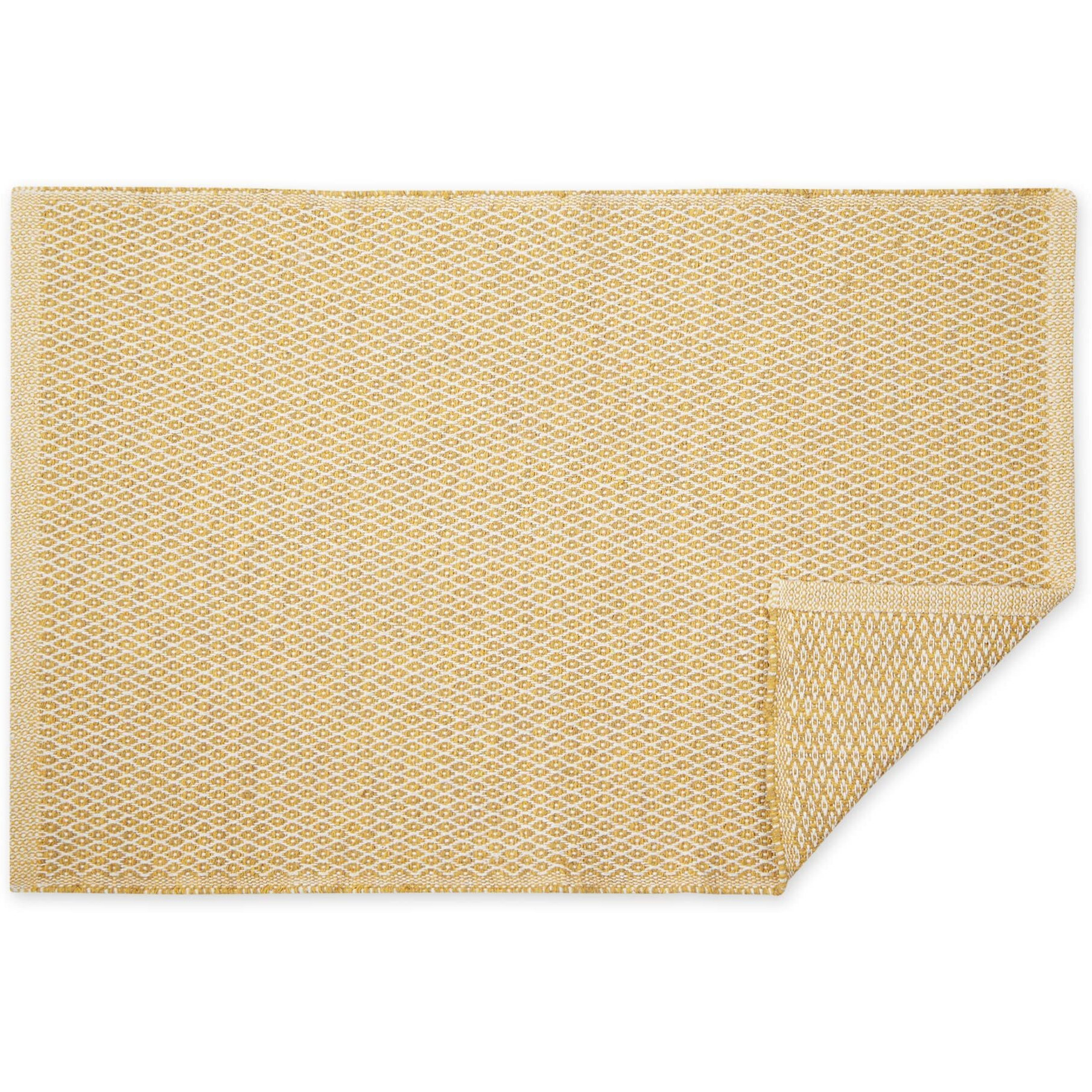 HONEY GOLD  DIAMOND RECYCLED YARN RUG 2x3 FT