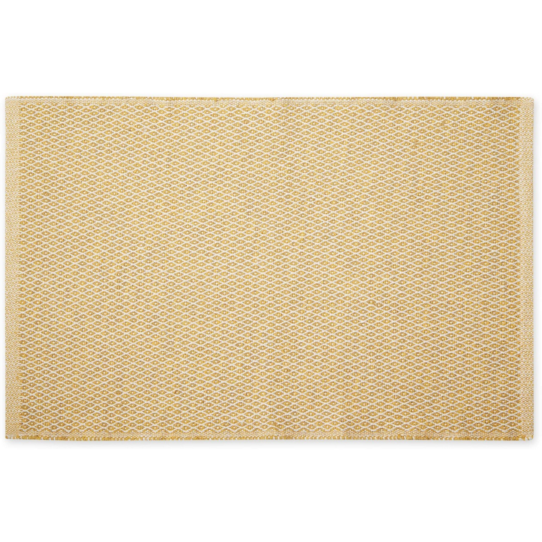 HONEY GOLD  DIAMOND RECYCLED YARN RUG 2x3 FT