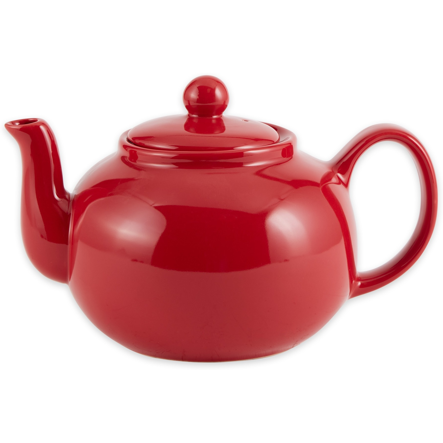 STONEWARE TEAPOT - RED