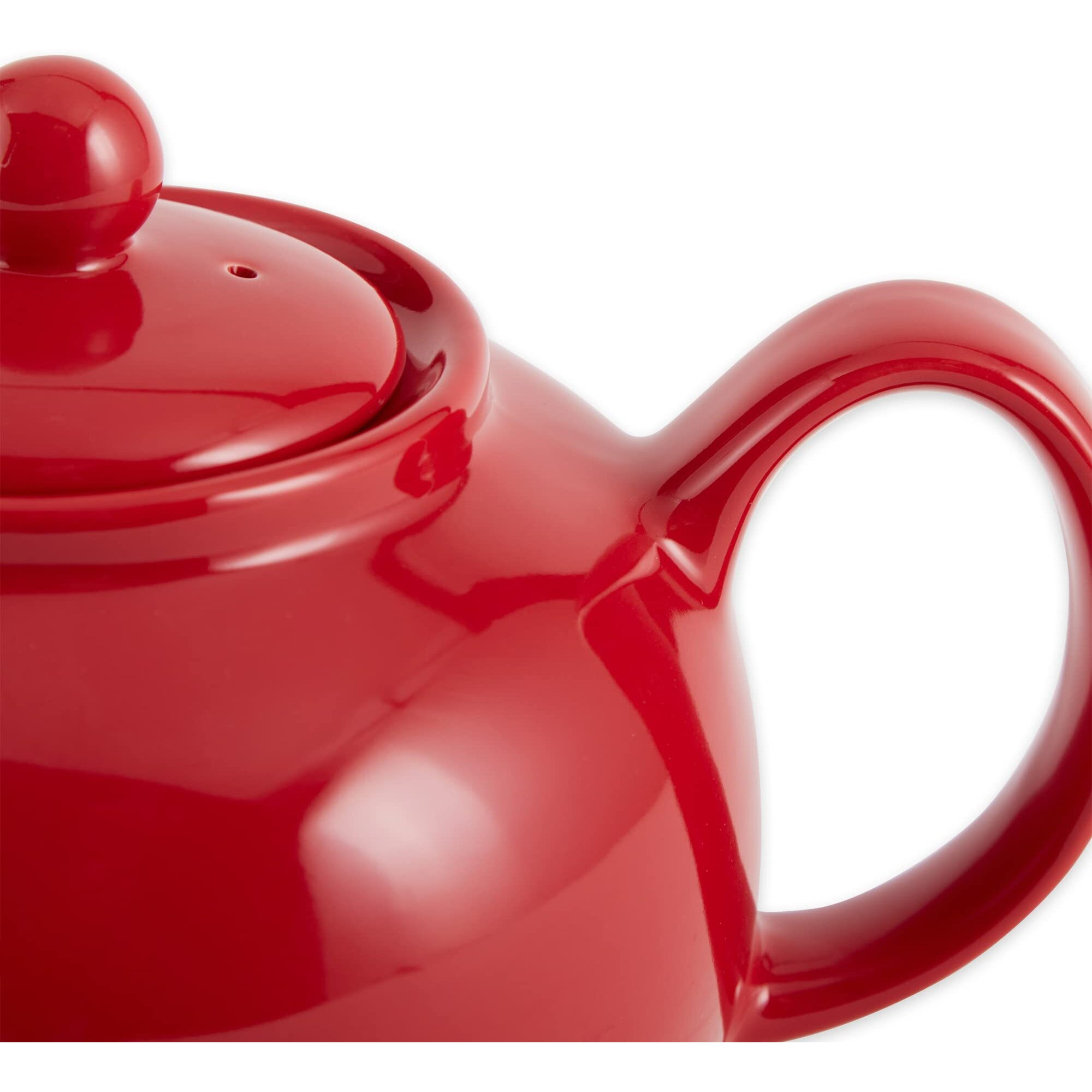 STONEWARE TEAPOT - RED