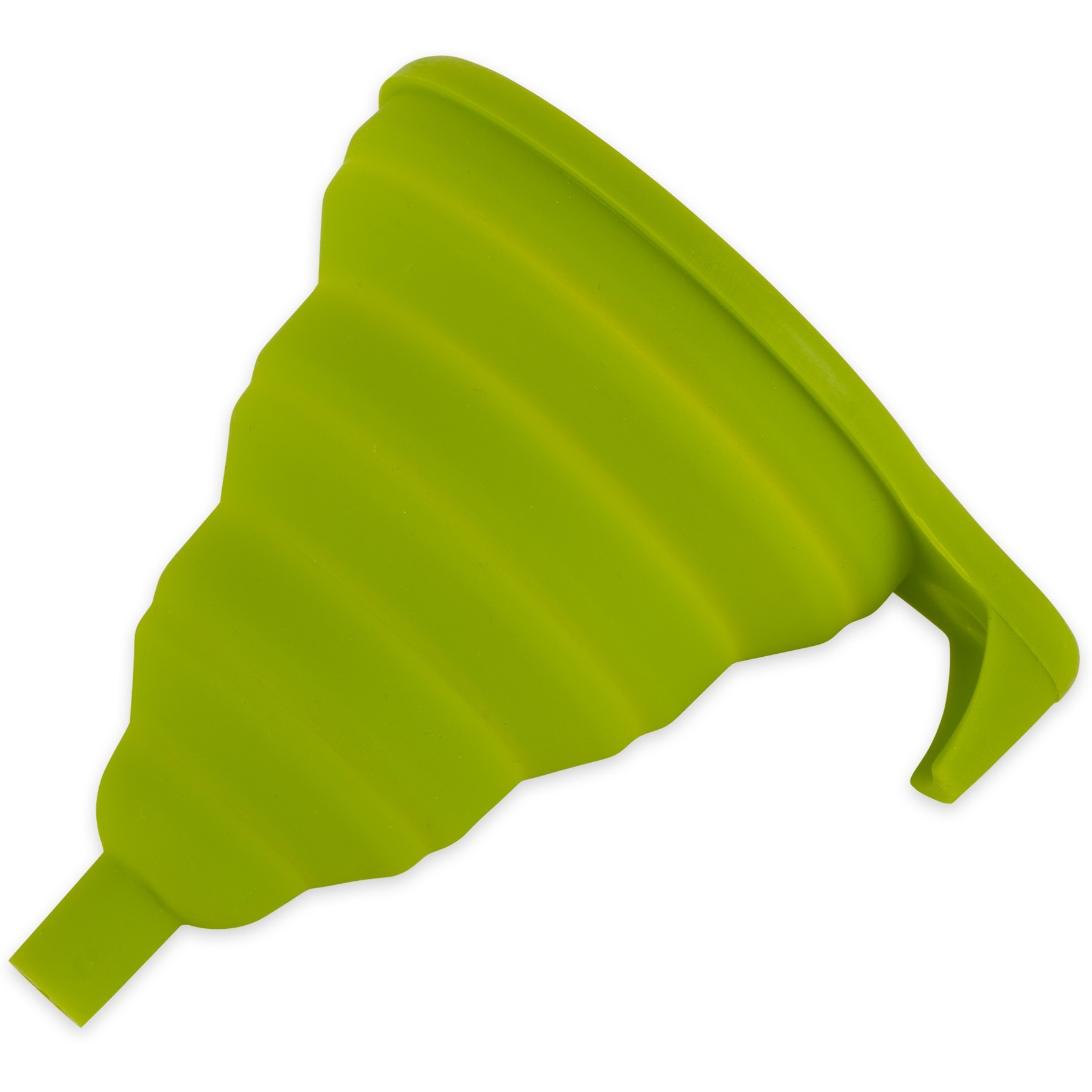 SILICONE FUNNEL - COLLAPSIBLE - GREEN