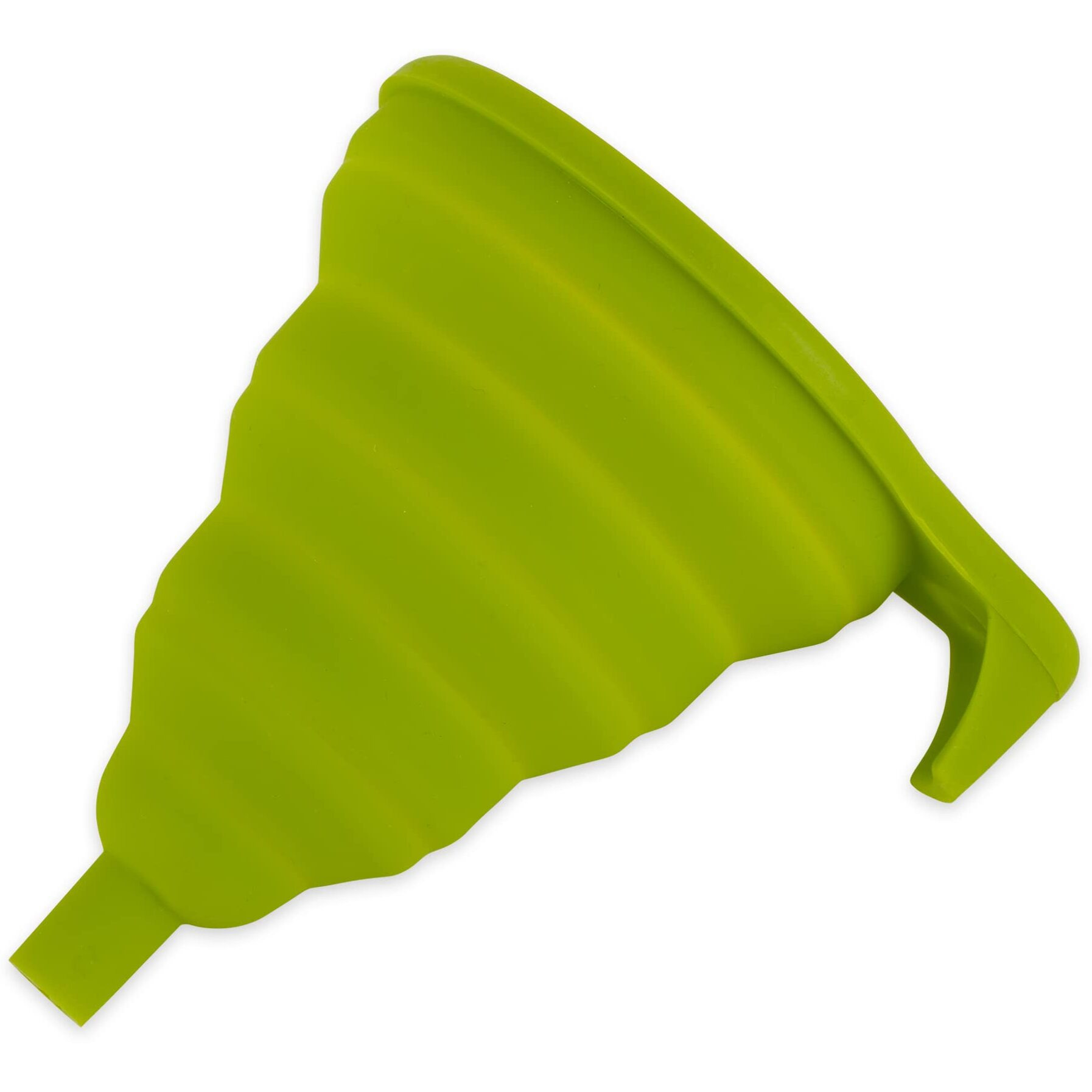 SILICONE FUNNEL - COLLAPSIBLE - GREEN