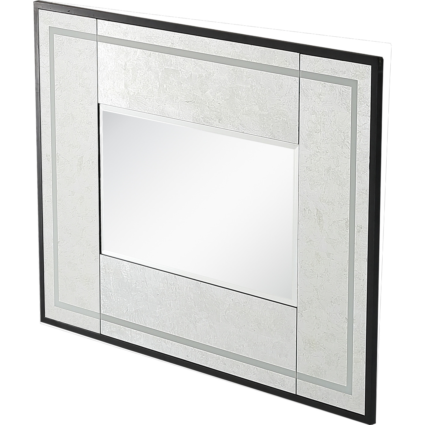 47" Silver Accent Wood Mirror