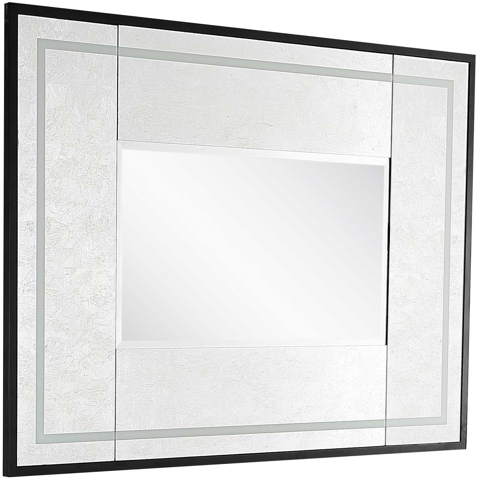 47" Silver Accent Wood Mirror