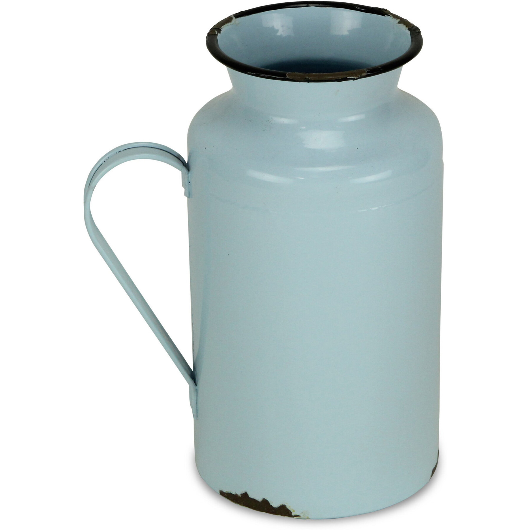10" Blue and Black Metal Rustic Decorative Water Jug