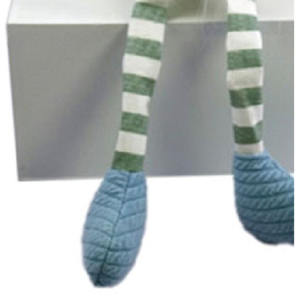 32" Blue and White Fabric Easter Sitting Gnome