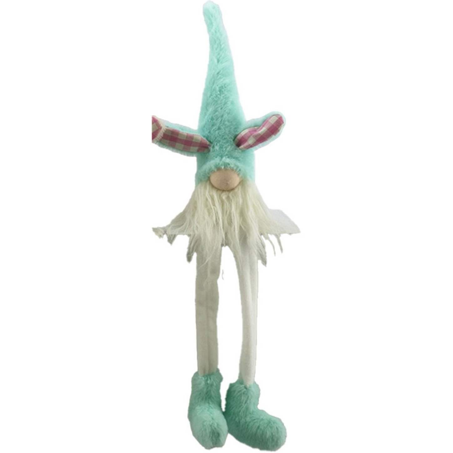 23" Blue and White Fabric Easter Bunny Gnome