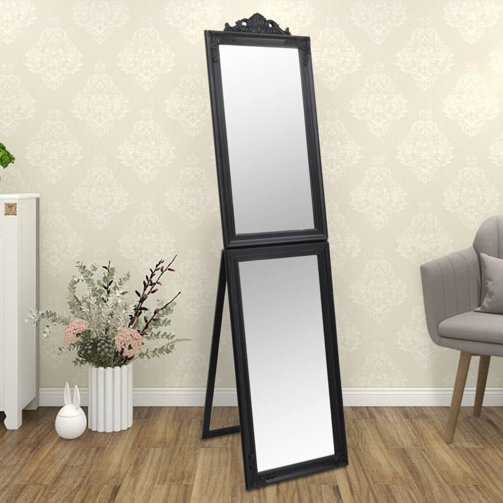 vidaXL Free-Standing Mirror Black 19.7&quotx78.7"