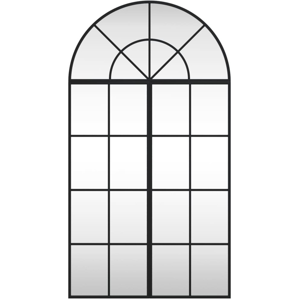 vidaXL Wall Mirror Black 23.6&quotx43.3" Arch Iron