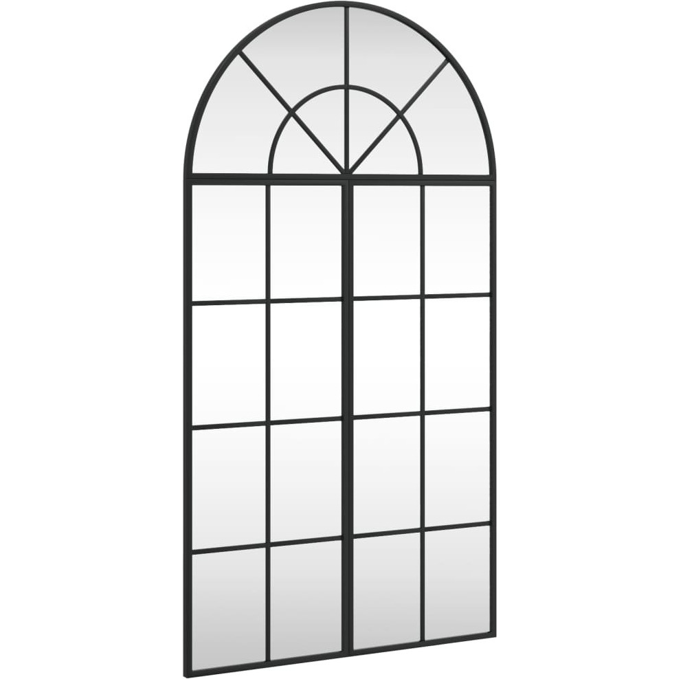 vidaXL Wall Mirror Black 23.6&quotx43.3" Arch Iron