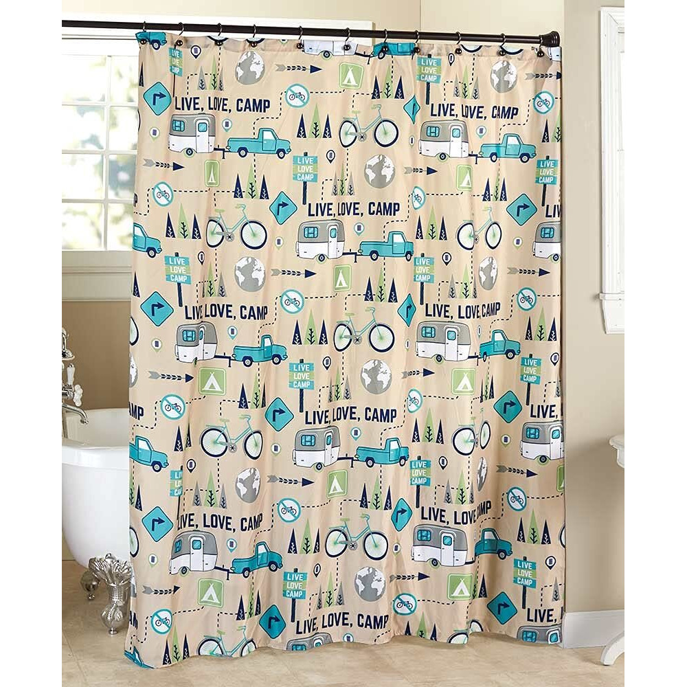 Live Love Camp Shower Curtain or Rug - Shower Curtain