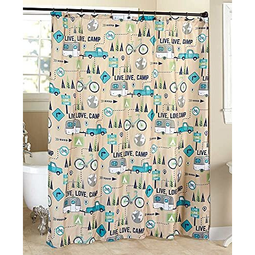 Live Love Camp Shower Curtain or Rug - Shower Curtain
