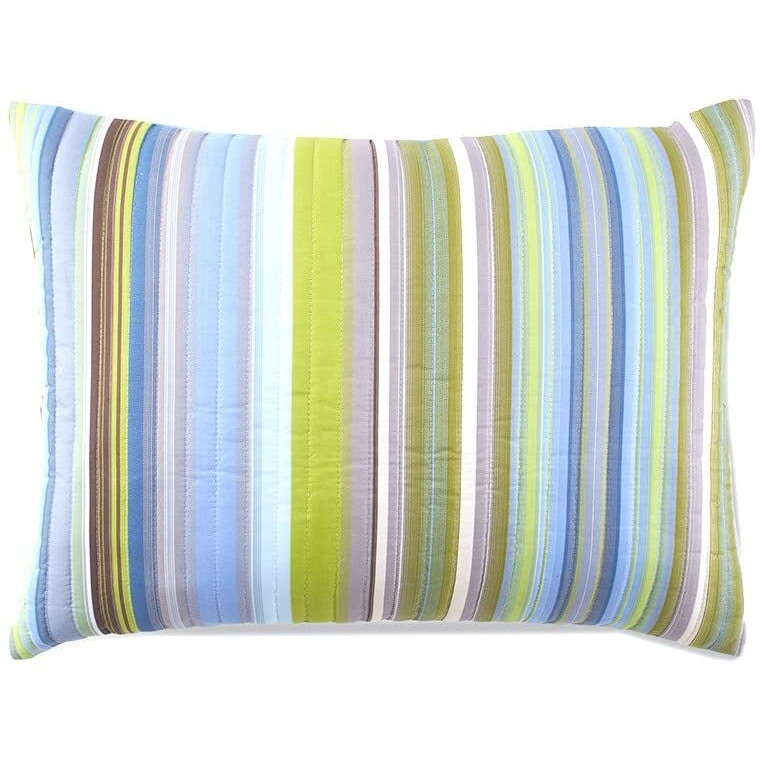 Aidan Stripe Quilts or Shams - Blue Sham