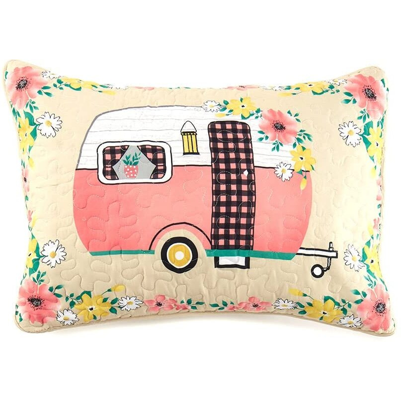 Floral Camper Bedding Ensemble - Standard Sham
