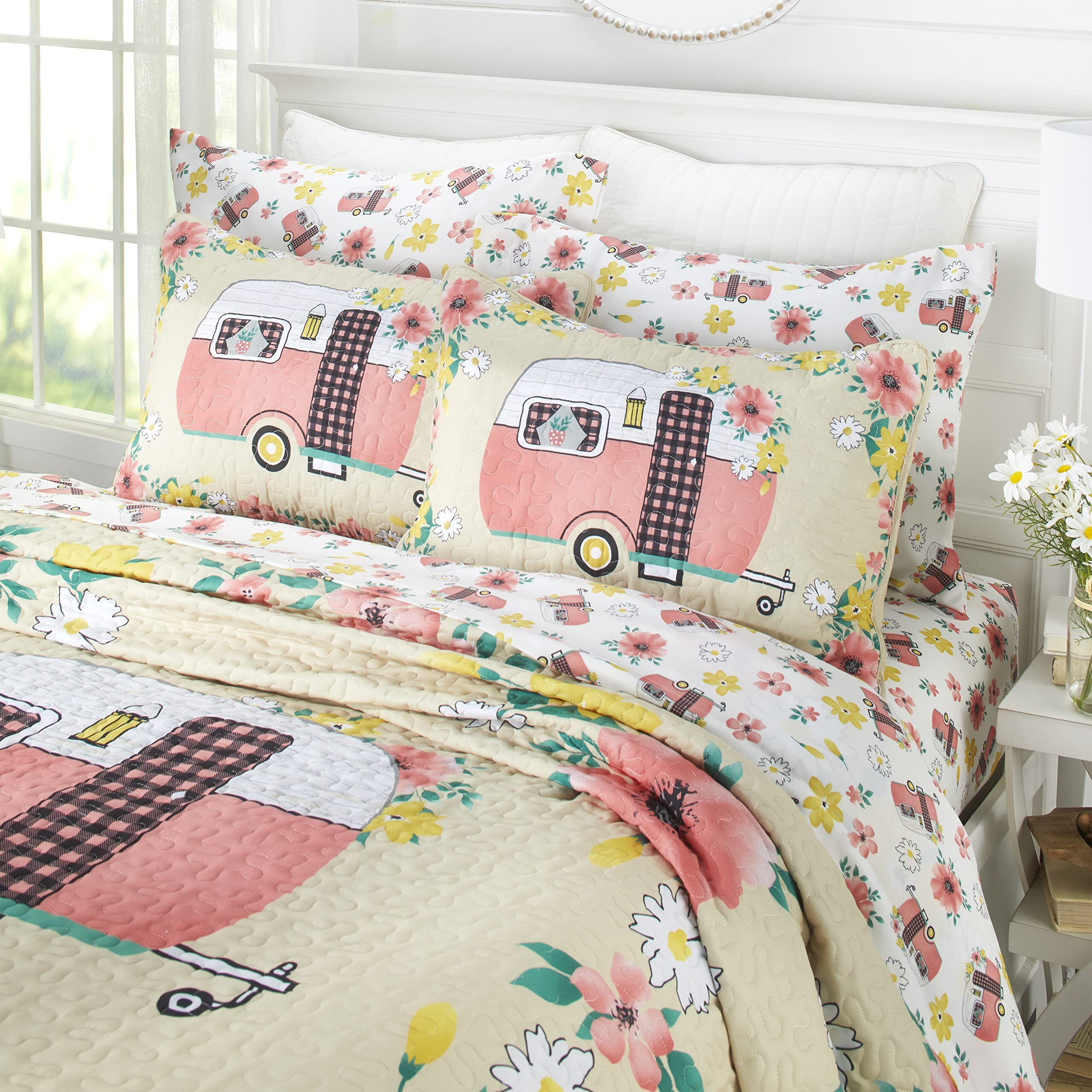 Floral Camper Bedding Ensemble - Standard Sham