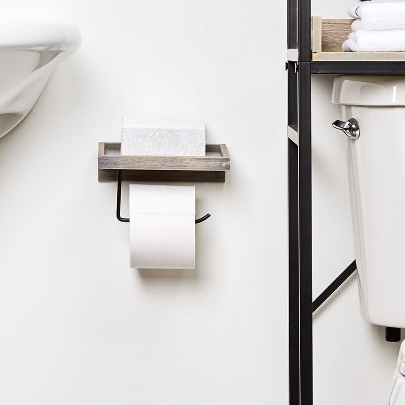 Farmhouse Bathroom Collection - Toilet Tissue Holder Gray
