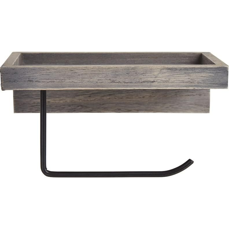 Farmhouse Bathroom Collection - Toilet Tissue Holder Gray