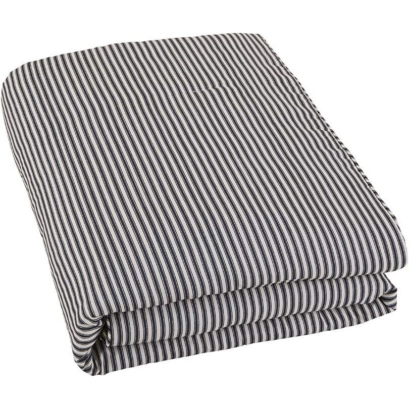 Ticking Stripe Skirted Bedspread Ensemble - Queen Bedspread