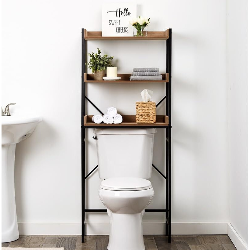 Farmhouse Bathroom Collection - Over Toilet Tower Natural