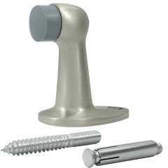 2.87 in. Floor Door Bumper  Satin Nickel - Solid