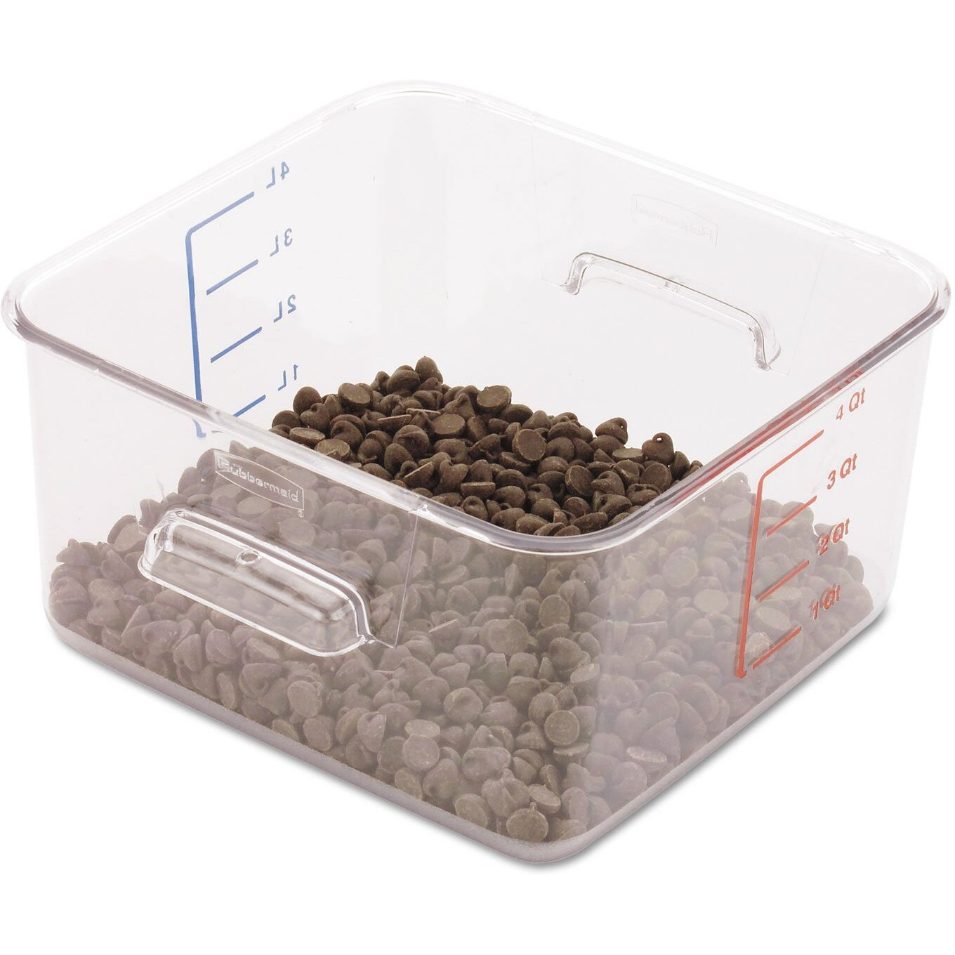 Rubbermaid Commercial Products RCP 6304 CLE 4 Quart Space Saver Square Container - Clear